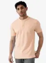 Solids Mandarin Polo: Nude Pink Mandarin Polos