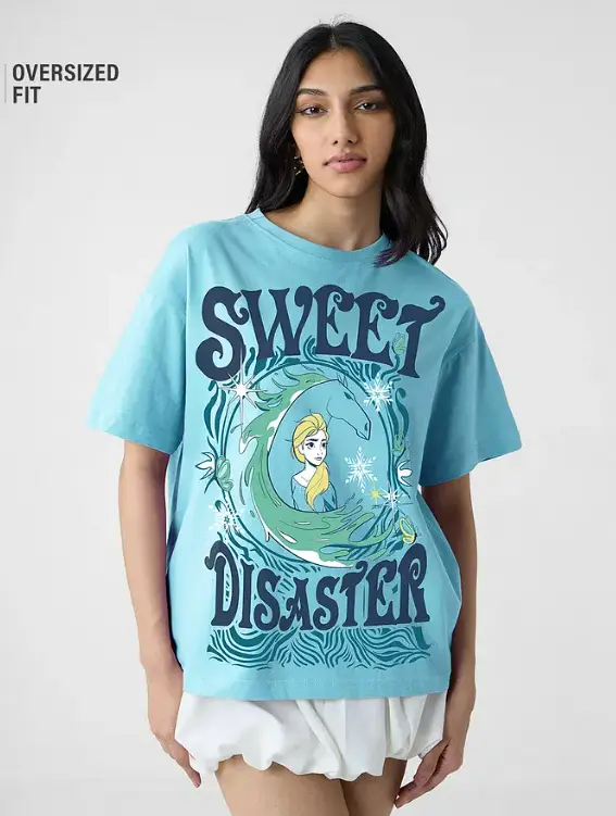 Disney: Sweet Disaster Women Oversized T-Shirts