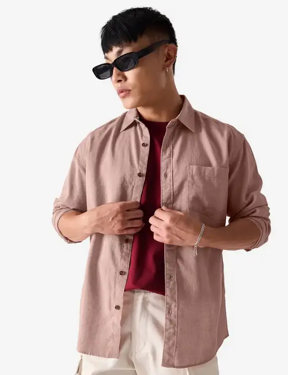 Solids: Rusty Pink Shirts (XS)