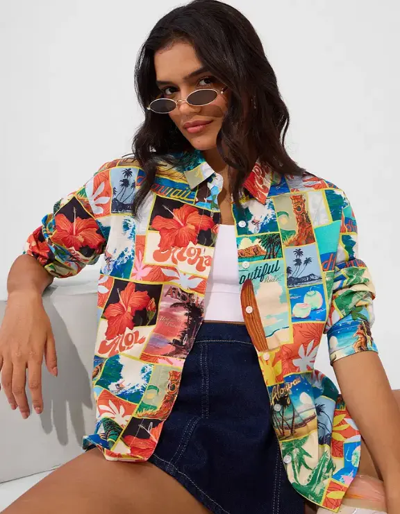 TSS Originals: Hawaii Women Boyfriend Shirts (XXS)