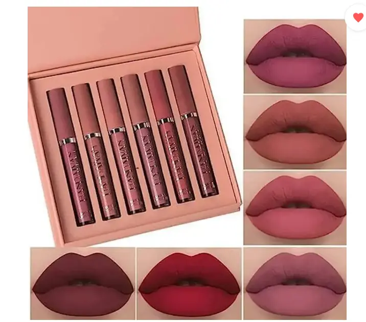 MISS ROSE lipstick set 6- piece (shade A)  (Multicolor, 10 g)