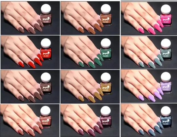 BEAUTY Glossy Finish Nail Polish | Long Lasting Shine, Quick Dry With Chip Resistant | 12 Different Glossy Colors  (Pack of 12)