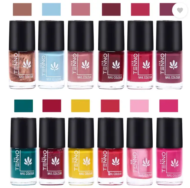 CANDY GLOSSY NAIL PAINT HIGH SHINE, GLOSSY FINISH MULTICOLOR7  (Pack of 12)