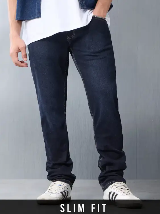 Denim: Dark Navy (Slim Fit) Men Jeans (28)