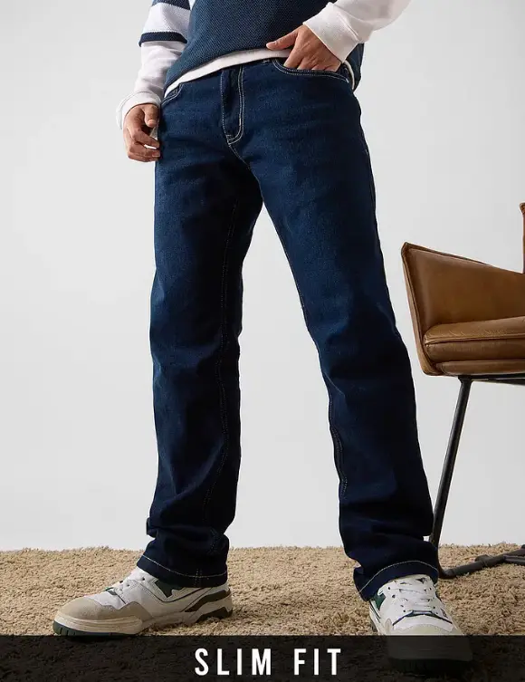 Denim: Dark Blue (Slim Fit) Men Jeans