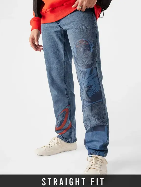 Captain America: Sentinel of Liberty (Straight Fit) Men Jeans