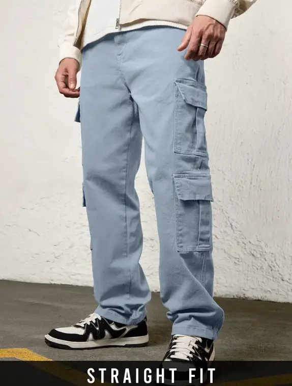 Solids: Dusty Bowl (Straight Fit) Men Cargo Jeans