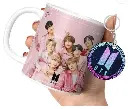 Bts Cup with Keychain Bts Gift For Anyone on Any Occasion (DB-22) Ceramic Coffee Mug  (350 ml, Pack of 2)
