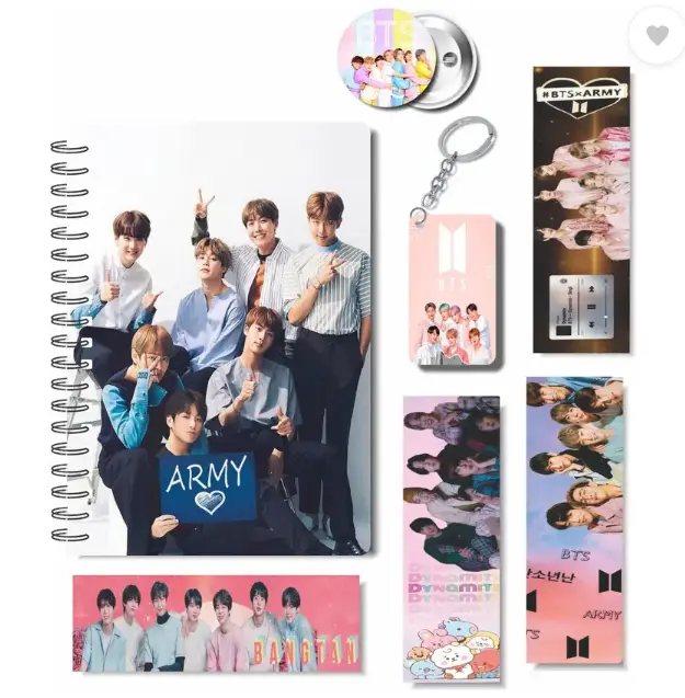 BTS DIARY + 3 FREEBIE COLLECTION A5 Diary RULED 160 Pages  (Multicolor)