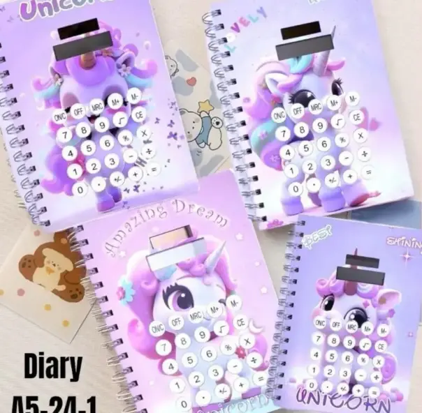 Calculator Notebook Dairy A5 Diary Ruled 80 Pages  (Multicolor)
