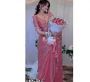 Beautiful premium Quality Jimmy choo Designer Saree with Beautiful Cut work Border Saree