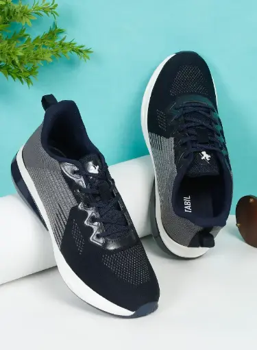 Men Lace-Up Navy Blue Casual Shoes