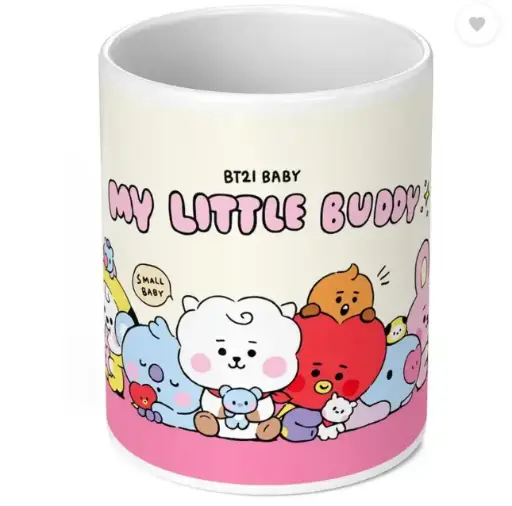 BTS BT21 bts Cup Gift For Girls Boys Friends _(BT21-03) Ceramic Coffee Mug  (350 ml)