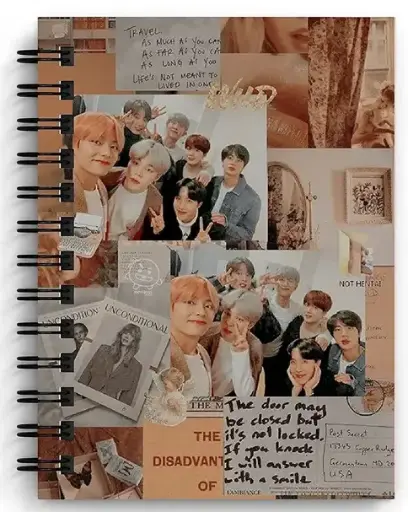 BTS 2022 COLLECTION A5 Diary RULED 160 Pages  (Multicolor)