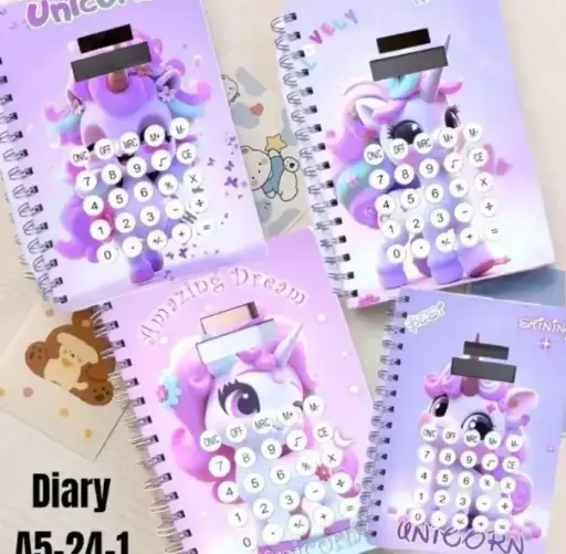 Calculator Notebook Dairy A5 Diary Ruled 80 Pages  (Multicolor)