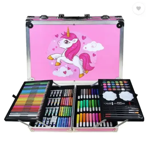 145 Pcs Professional Deluxe Art Set, Drawing Kit with Colored Pencils, Markers
