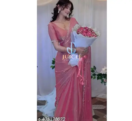 Beautiful premium Quality Jimmy choo Designer Saree with Beautiful Cut work Border Saree