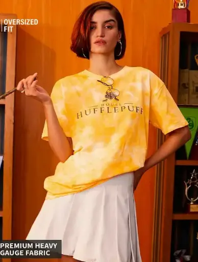 Harry Potter: House Hufflepuff (Tie Dye) Boyfriend T-Shirts