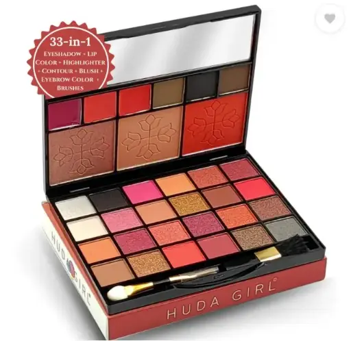 BEAUTY Swiss Edition Professional Makeup Kit For Girls ( Eyeshadow, Blusher, Highlighter, Concealer, Lipstick, Eyebrow Powder) All in One Combo Make up Palette  (Pack of 35)