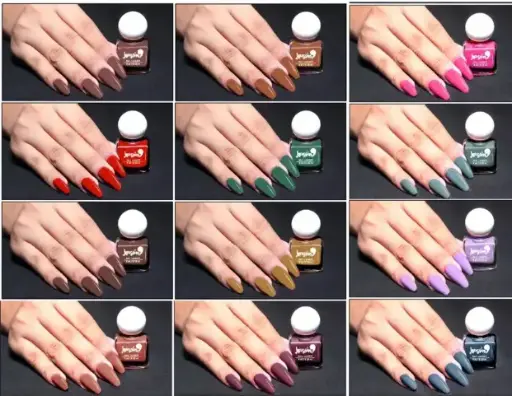 BEAUTY Glossy Finish Nail Polish | Long Lasting Shine, Quick Dry With Chip Resistant | 12 Different Glossy Colors  (Pack of 12)