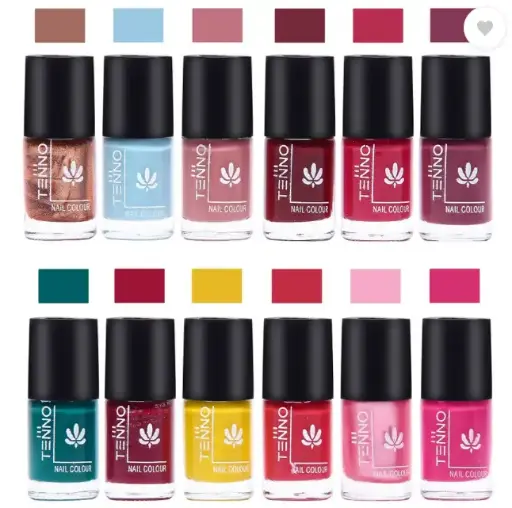CANDY GLOSSY NAIL PAINT HIGH SHINE, GLOSSY FINISH MULTICOLOR7  (Pack of 12)